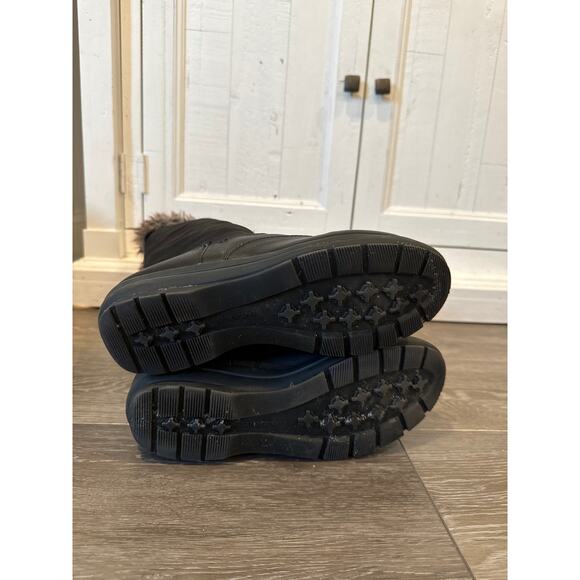 Lands End Women’s Black Winter Boots Powder Run Knee High Insulated - Size 11B‎ - Picture 4 of 4